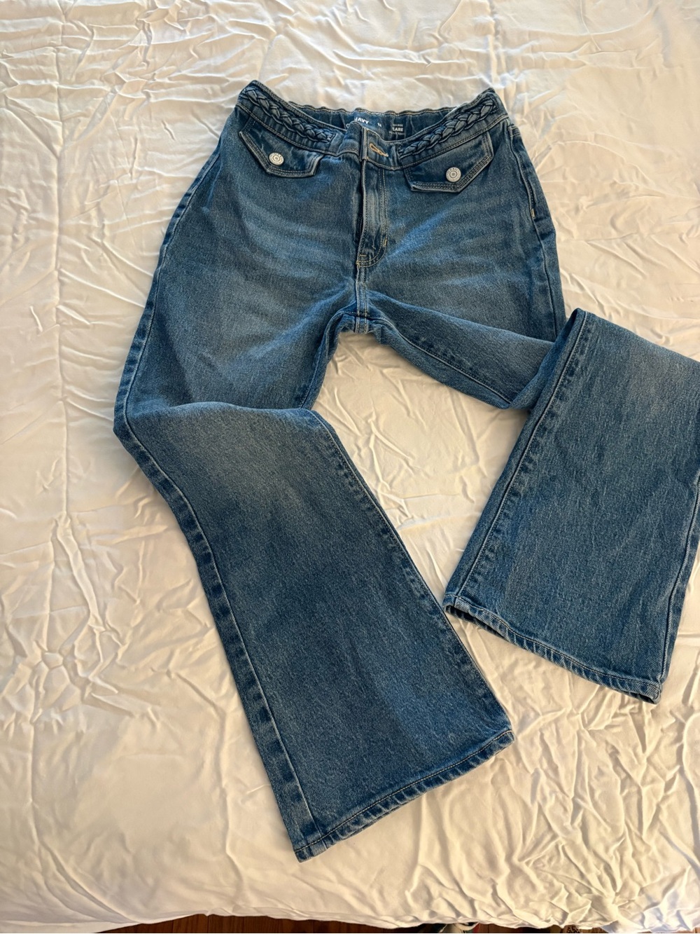 Old Navy Kids Blue Denim Jeans with Braided Waist